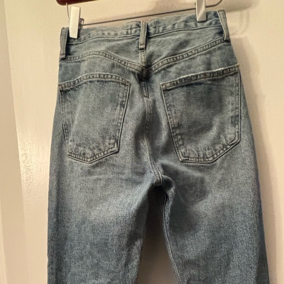 AGOLDE 90'S Pinch Waist High-Rise Straight Jeans Endless Blue - Picture 8 of 10